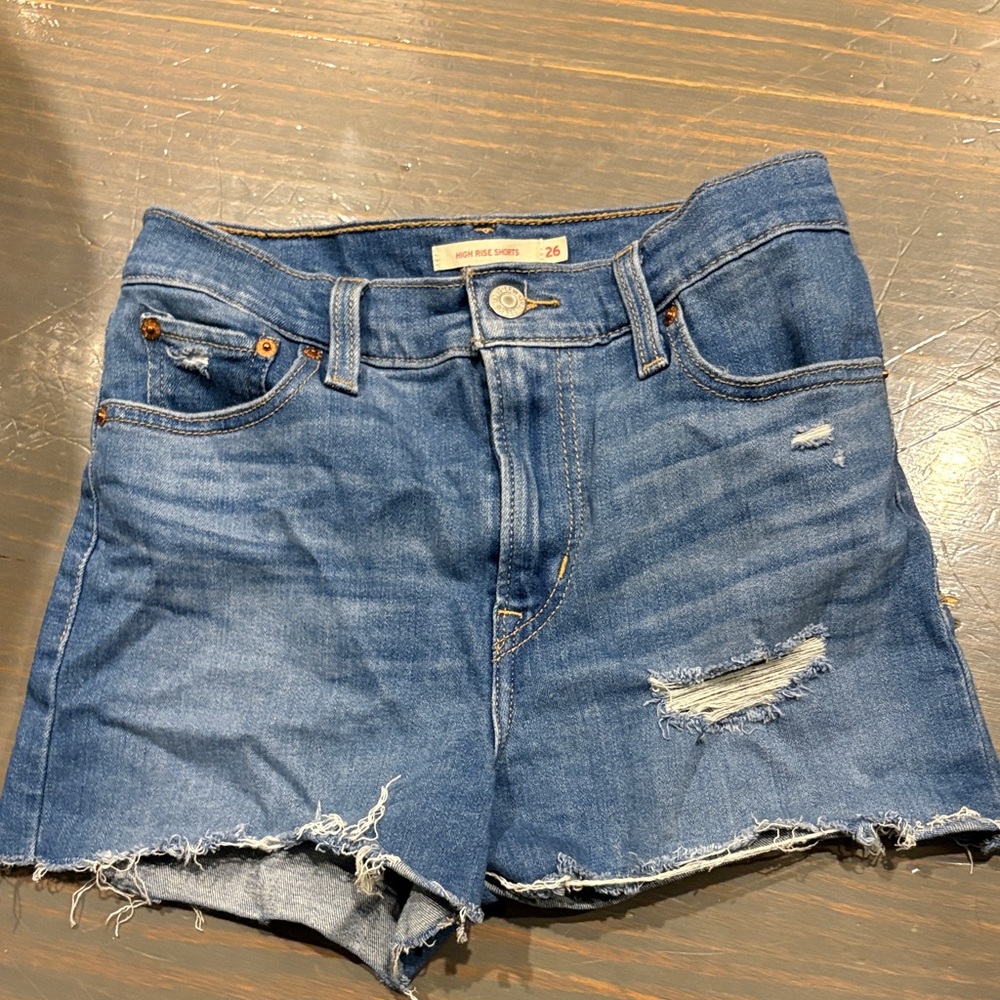 Levi's Distressed Blue Jean Shorts